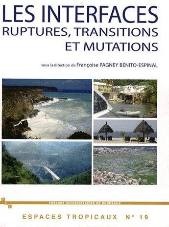 Couverture du livre « Les interfaces ; ruptures, transitions et mutations » de Francoise Pagney Benito-Espinal aux éditions Pu De Bordeaux