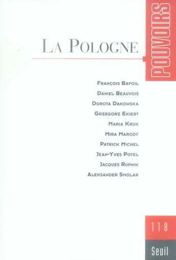 Couverture du livre « La pologne » de  aux éditions Seuil