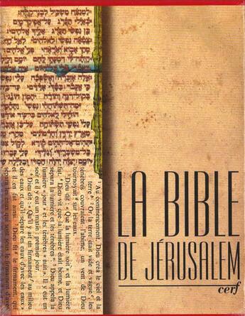 Couverture du livre « Bible de jerusalem - toile rouge » de  aux éditions Cerf