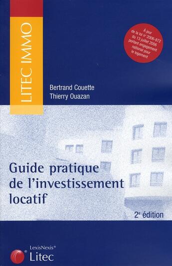 Couverture du livre « Guide pratique de l'investissement locatif (2e édition) » de  aux éditions Lexisnexis