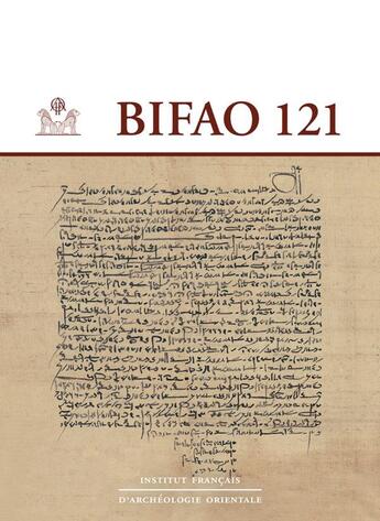 Couverture du livre « BIFAO t.121 » de  aux éditions Ifao