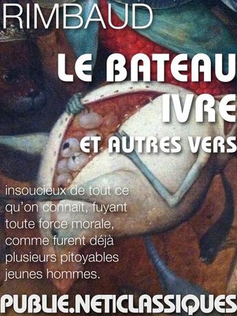 Couverture du livre « Le bateau ivre » de Arthur Rimbaud aux éditions Publie.net