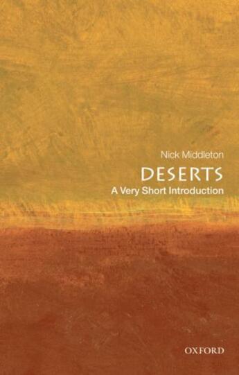 Couverture du livre « Deserts: A Very Short Introduction » de Middleton Nick aux éditions Epagine