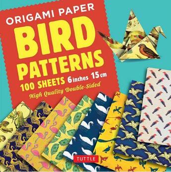 Couverture du livre « Origami paper bird patterns 6*6 » de  aux éditions Tuttle