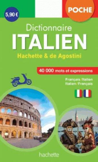 Couverture du livre « Dictionnaire poche Hachette de Agostini ; bilingue italien » de  aux éditions Hachette Education