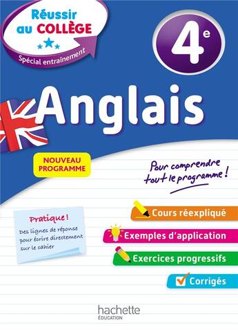 Couverture du livre « Reussir au college anglais 4e » de Andre Michoux aux éditions Hachette Education