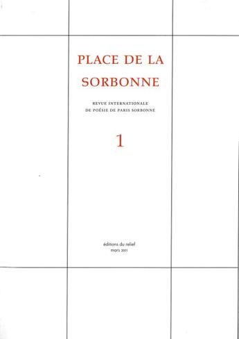 Couverture du livre « Place de la Sorbonne t.1 » de  aux éditions Editions Du Relief