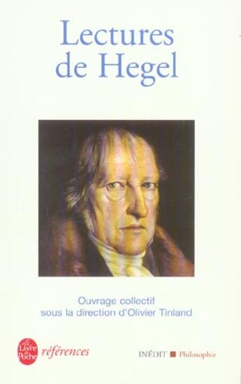 Couverture du livre « Lectures de hegel » de  aux éditions Le Livre De Poche