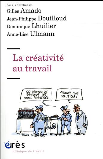 Couverture du livre « La créativité au travail » de  aux éditions Eres