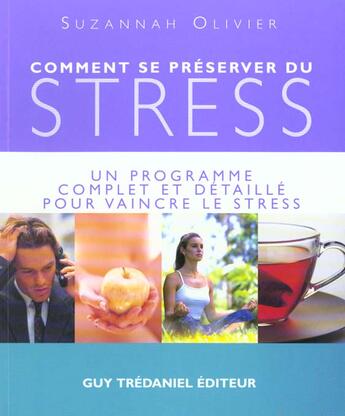 Couverture du livre « Comment se preserver du stress » de Suzannah Olivier aux éditions Guy Trédaniel