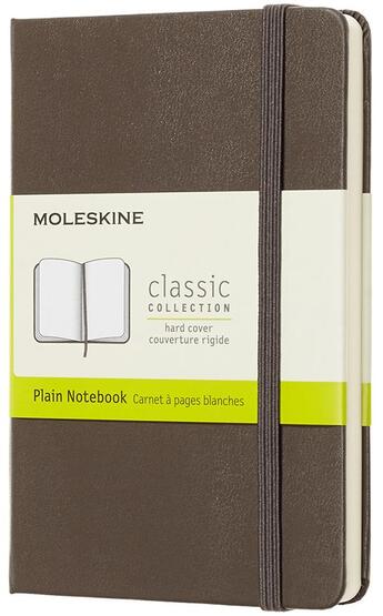 Couverture du livre « Carnet blanc poche rigide marron » de  aux éditions Moleskine