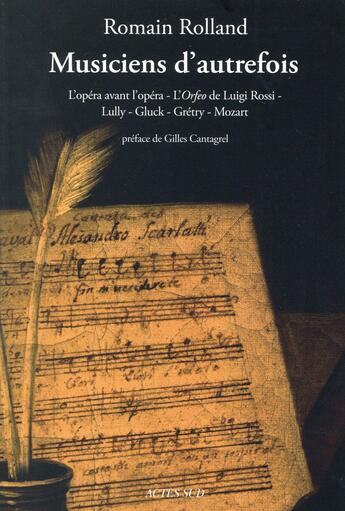 Couverture du livre « Musiciens d'autrefois » de Romain Rolland aux éditions Actes Sud