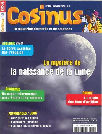 Couverture du livre « Cosinus n 178 la naissance de la lune janvier 2016 » de  aux éditions Cosinus