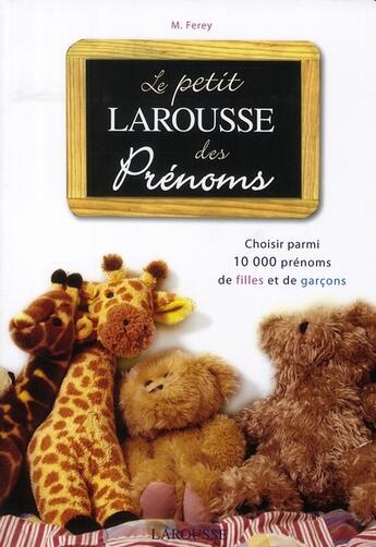 Couverture du livre « Le petit Larousse des prénoms » de  aux éditions Larousse