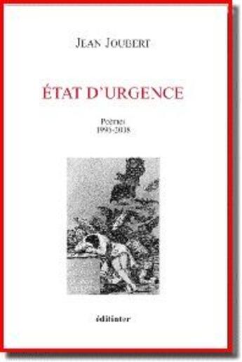 Couverture du livre « Etat D'Urgence » de Jean Joubert aux éditions Editinter