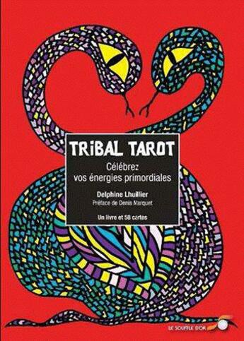 Couverture du livre « Tribal tarot » de Delphine Lhuillier aux éditions Le Souffle D'or