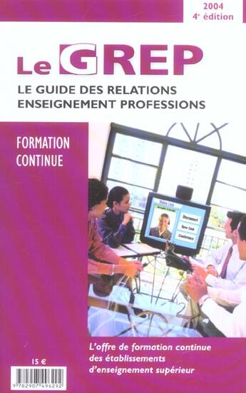 Couverture du livre « Grep 2004 ; Formation Continue » de  aux éditions Hobsons