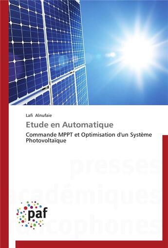 Couverture du livre « Etude en automatique » de Alnufaie-L aux éditions Presses Academiques Francophones