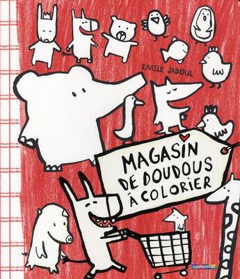 Couverture du livre « Magasin des doudous à colorier » de Emile Jadoul aux éditions Casterman