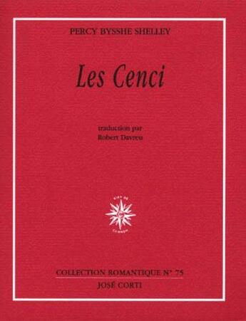 Couverture du livre « Les Cenci » de Shelley/Davreu aux éditions Corti