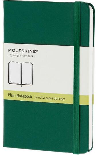 Couverture du livre « Carnet poche pages blanches vert couv rigide » de Moleskine aux éditions Moleskine Papet