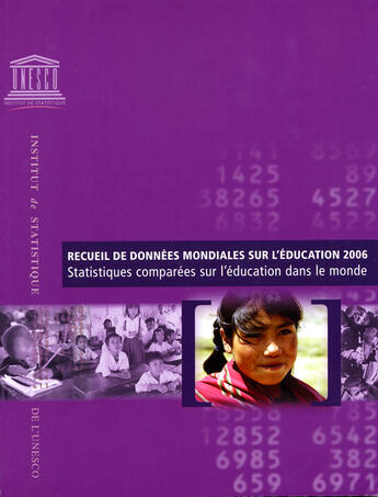 Couverture du livre « Recueil de données mondiales sur l'éducation 2006 » de  aux éditions Unesco