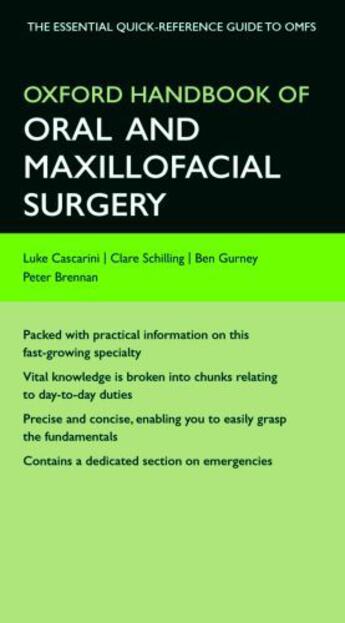 Couverture du livre « Oxford Handbook of Oral and Maxillofacial Surgery » de Brennan Ben aux éditions Oup Oxford