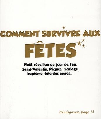 Couverture du livre « Comment survivre aux fêtes » de Nicolas Kanjounzeff aux éditions Hachette Pratique