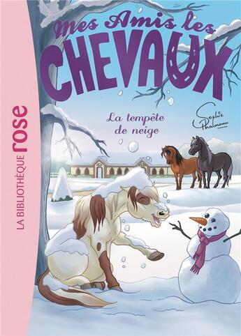 Couverture du livre « Mes amis les chevaux t.25 : la tempête de neige » de Sophie Thalmann aux éditions Hachette Jeunesse