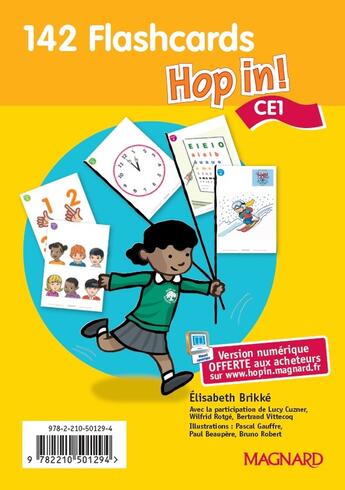 Couverture du livre « Hop In Ce1 Flascards » de Elisabeth Brikke aux éditions Magnard