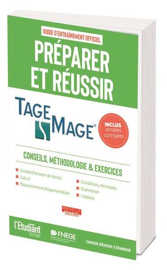 Couverture du livre « Préparer et réussir le Tage Mage » de  aux éditions L'etudiant