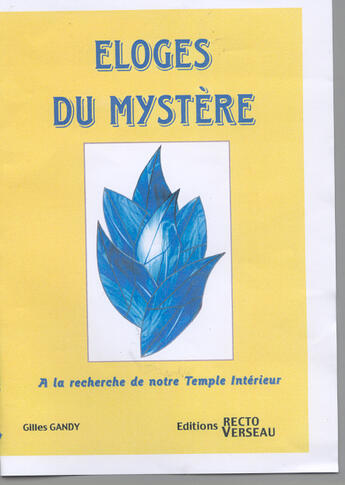 Couverture du livre « Eloges du mystere » de  aux éditions Recto Verseau