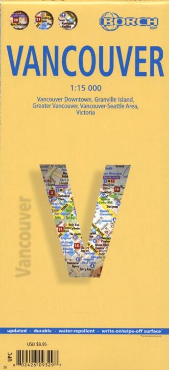 Couverture du livre « Vancouver ; downtown, grandville island, greater Vancouver, Vancouver-Seatle area, Victoria » de  aux éditions Borch Gmbh