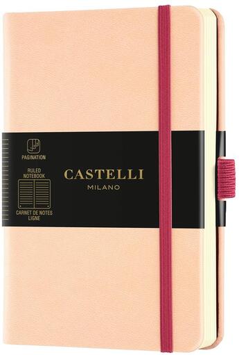 Couverture du livre « Carnet aquarela poche ligne rose pale » de Castelli aux éditions Castelli Milano