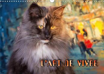 Couverture du livre « L'ART DE VIVRE (Calendrier mural 2020 DIN A3 horizontal) ; L'art de vivre des chats des forêts norvégiennes (Calendrier anniversaire, 14 Pages ) » de Viktor Gross aux éditions Calvendo