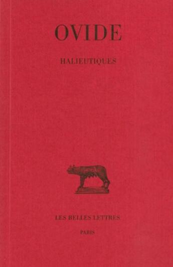 Couverture du livre « Halieutiques » de Ovide aux éditions Belles Lettres