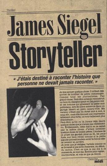 Couverture du livre « Storyteller » de James Siegel aux éditions Cherche Midi