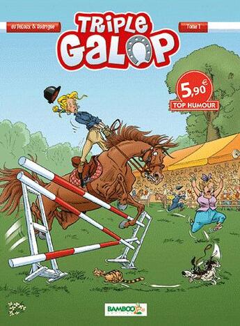 Couverture du livre « Triple galop Tome 1 » de Benoit Du Peloux et Michel Rodrigue aux éditions Bamboo