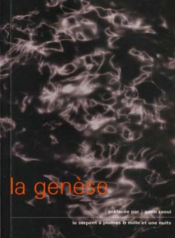 Couverture du livre « La Genese » de Amin Zaoui aux éditions Fayard