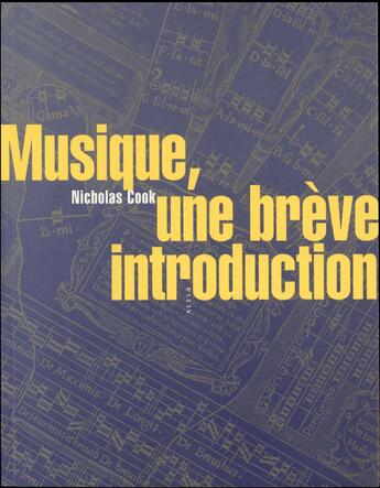 Couverture du livre « Musique, une brève introduction » de Nicholas Cook aux éditions Allia