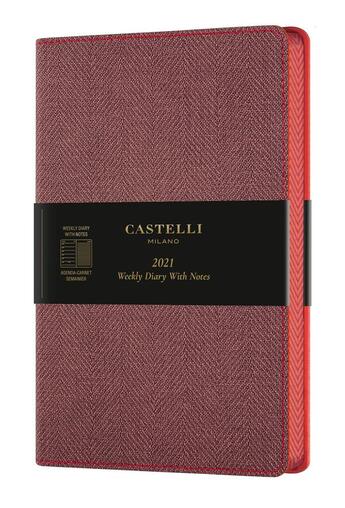 Couverture du livre « Agenda 2021 semainier grand format harris red » de  aux éditions Castelli Milano