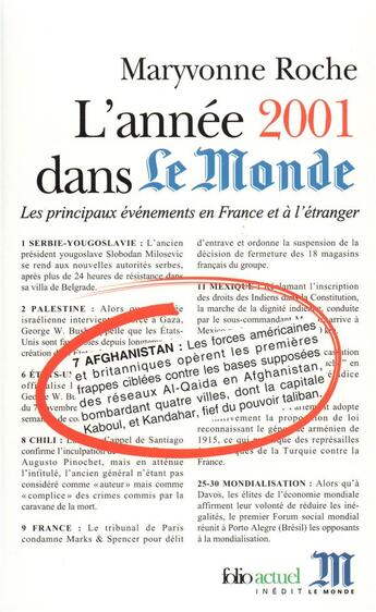 Couverture du livre « L'année 2001 dans 