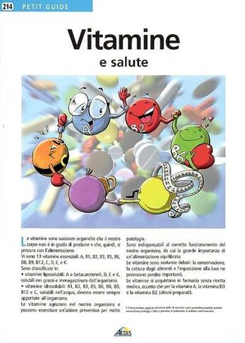 Couverture du livre « Vitamine e salute » de  aux éditions Aedis