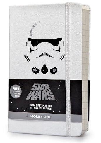 Couverture du livre « Agenda 2015 Star wars journalier poche couverture rigide blanc » de Moleskine aux éditions Moleskine Papet