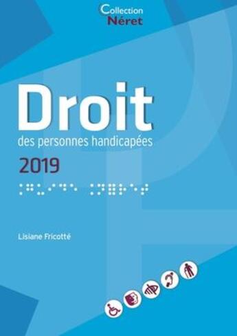 Couverture du livre « Droit des personnes handicapées (édition 2019) » de Lisiane Fricotte aux éditions Ash