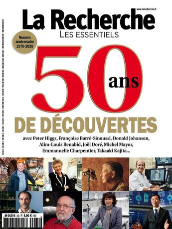 Couverture du livre « La recherche hs n 33 50 ans de decouvertes - printemps 2020 » de  aux éditions La Recherche