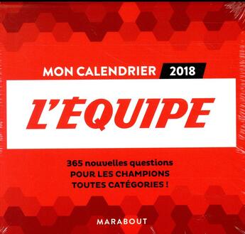 Couverture du livre « Mon calendrier 2018 ; l'équipe » de  aux éditions Marabout