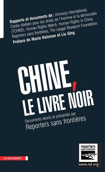 Couverture du livre « Chine, le livre noir » de Collectif/Holzman aux éditions La Decouverte