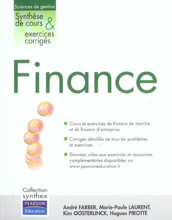 Couverture du livre « Finance » de  aux éditions Pearson