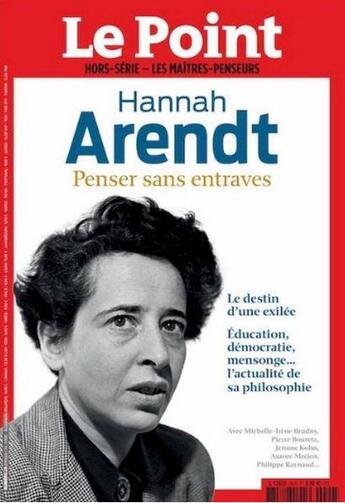 Couverture du livre « Le point les maitres penseurs n 29 hannah arendt - fevrier 2021 » de  aux éditions Le Point